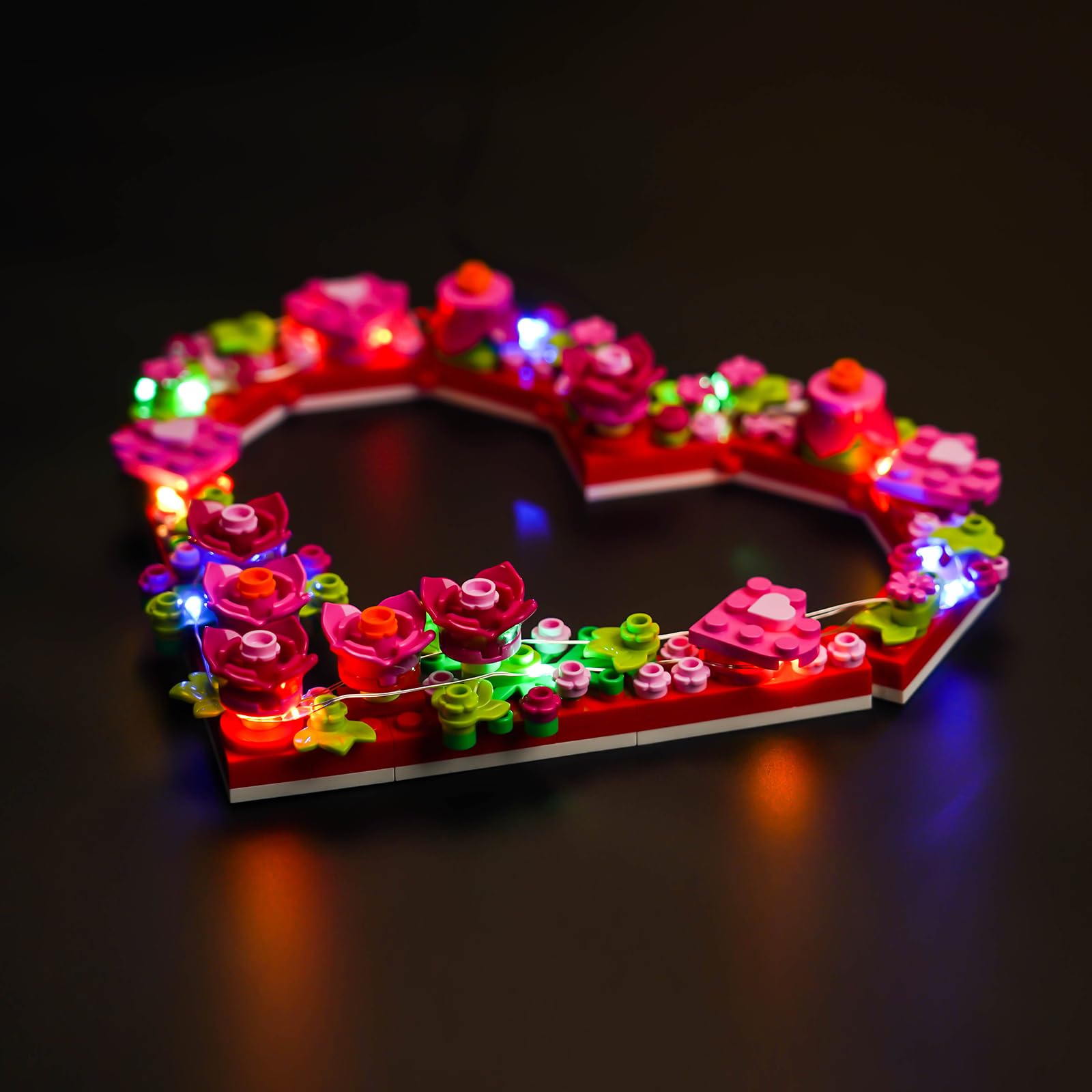 LED Light Set for 40638 Heart Ornament (Not a Lego Model), Decoration Lighting Set for Heart Ornament Artificial Flowers - Image 4