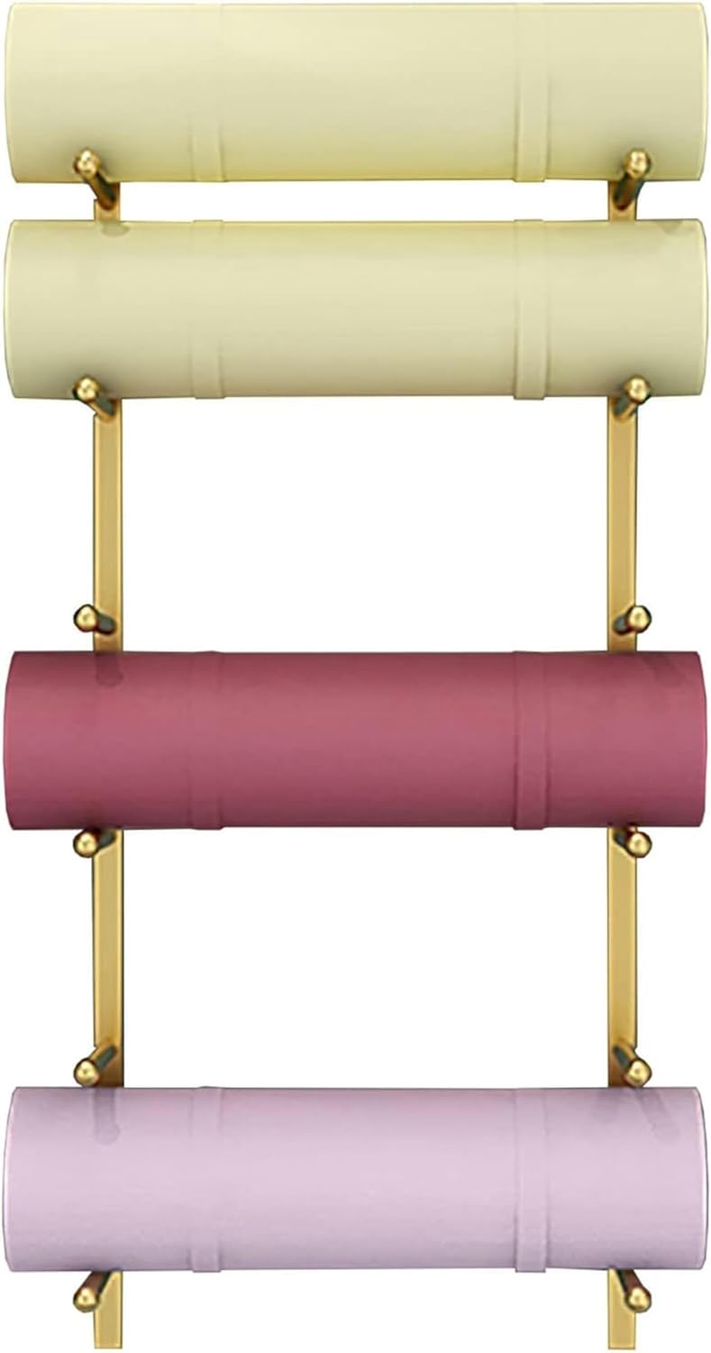 XDRGOOIUY Wall Mount Home Gym Storage Rack Gold, Yoga Bolster Yoga Mat Strap Frame, Sports Workout Accessories, Wall Rack Organizer, for Fitness Class 3 613cHDisaML. AC SL1500