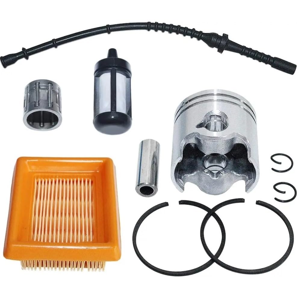 Kit de Manguera de Filtro de Combustible y Aire con Anillo de pistón de 38mm Apto for Recortadora FS120 FS200 FS250 41340302010 41341410300