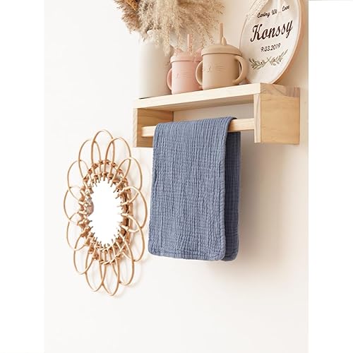 Miniatura 5 de Konssy Paquete de 6 paños de muselina para bebé, suaves y absorbentes, 100% algodón, ropa para eructos para recién nacidos, bebés niños y niñas,