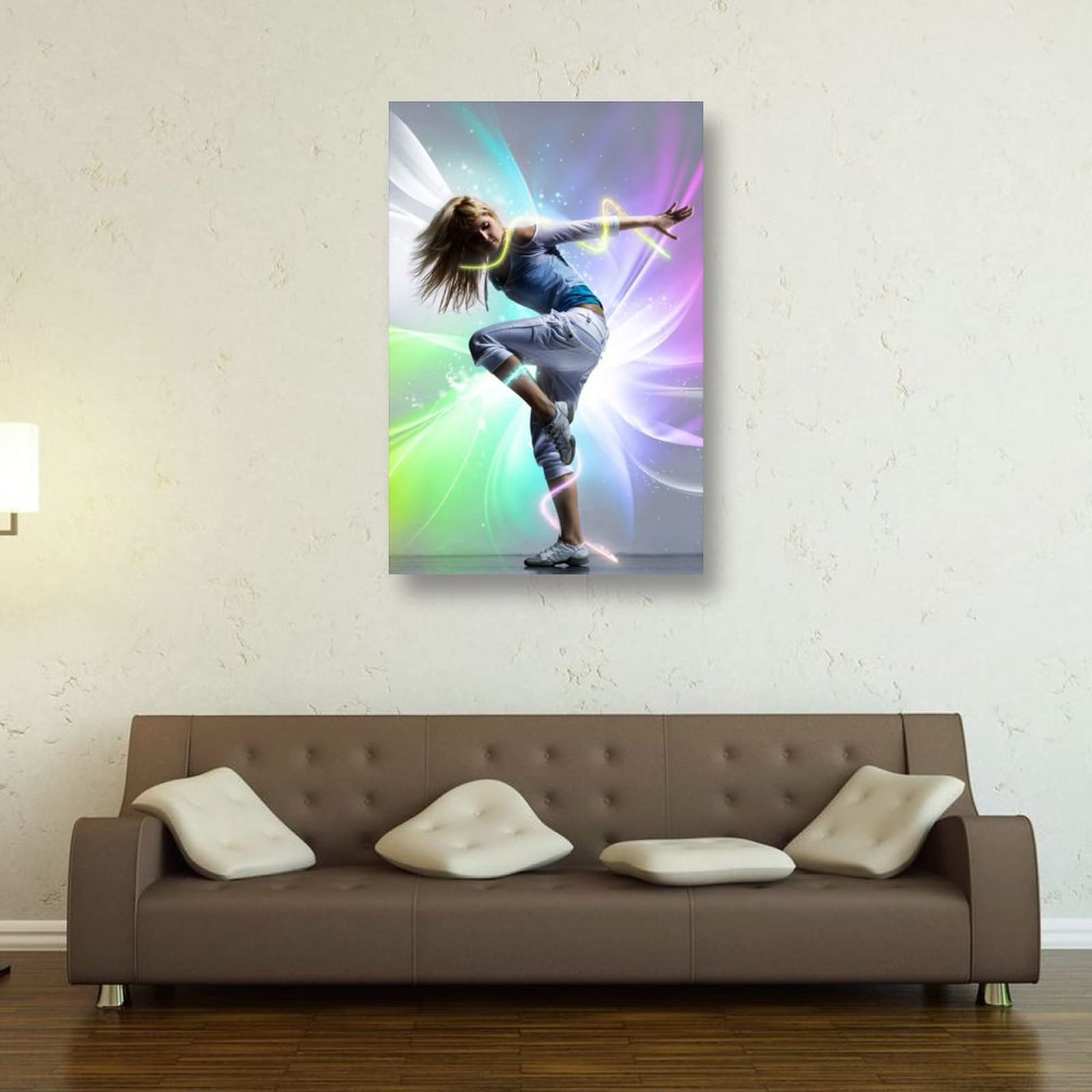 HipHop Dance Cool Girl - Poster artistico, su tela, da parete, 60 x 90 cm