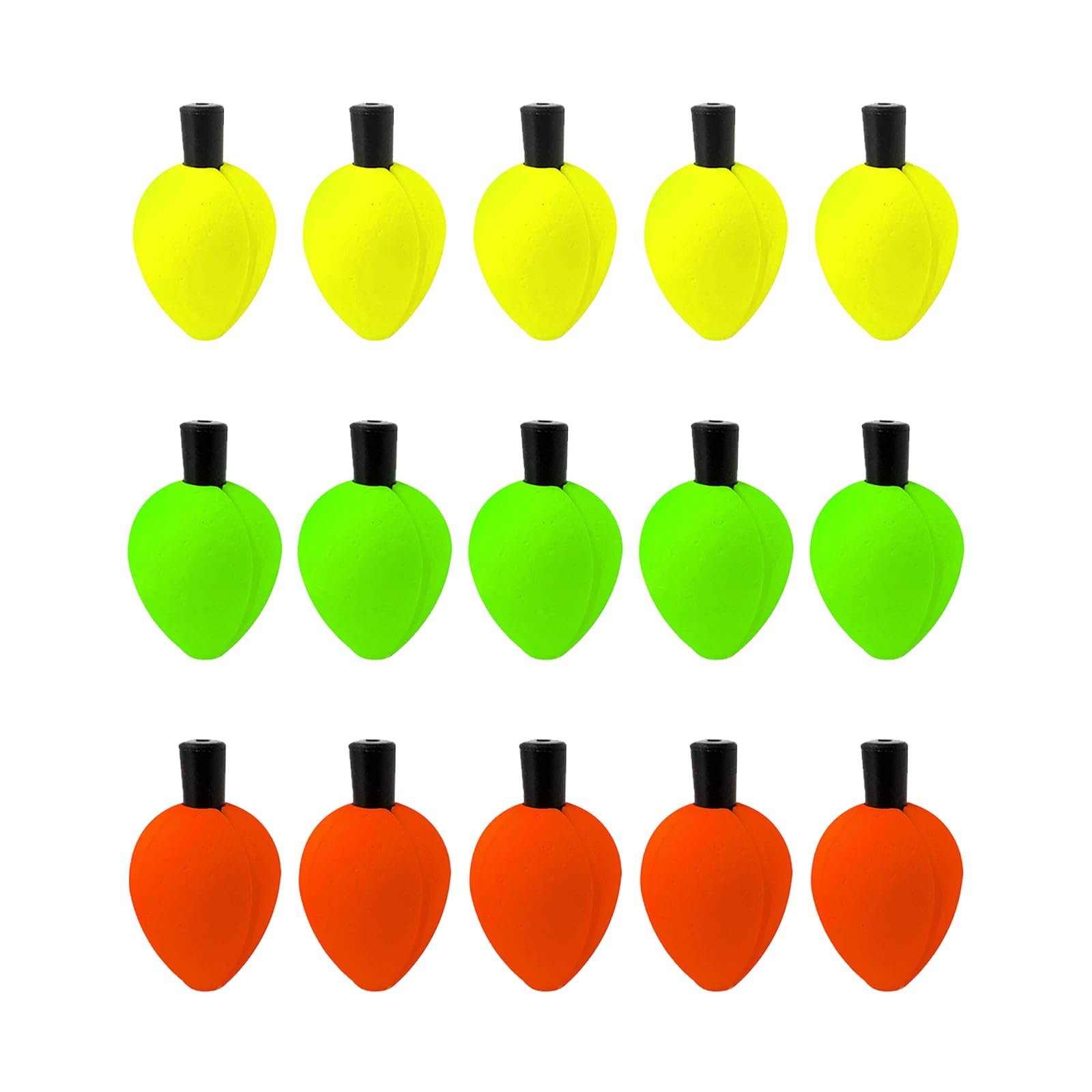 15Pcs Float Foam Water Drop Strike Fishing Bobbers Floats Fly Fishing Float Strike Indicator Foam Teardrop Strike for Fly Fishing Accessories