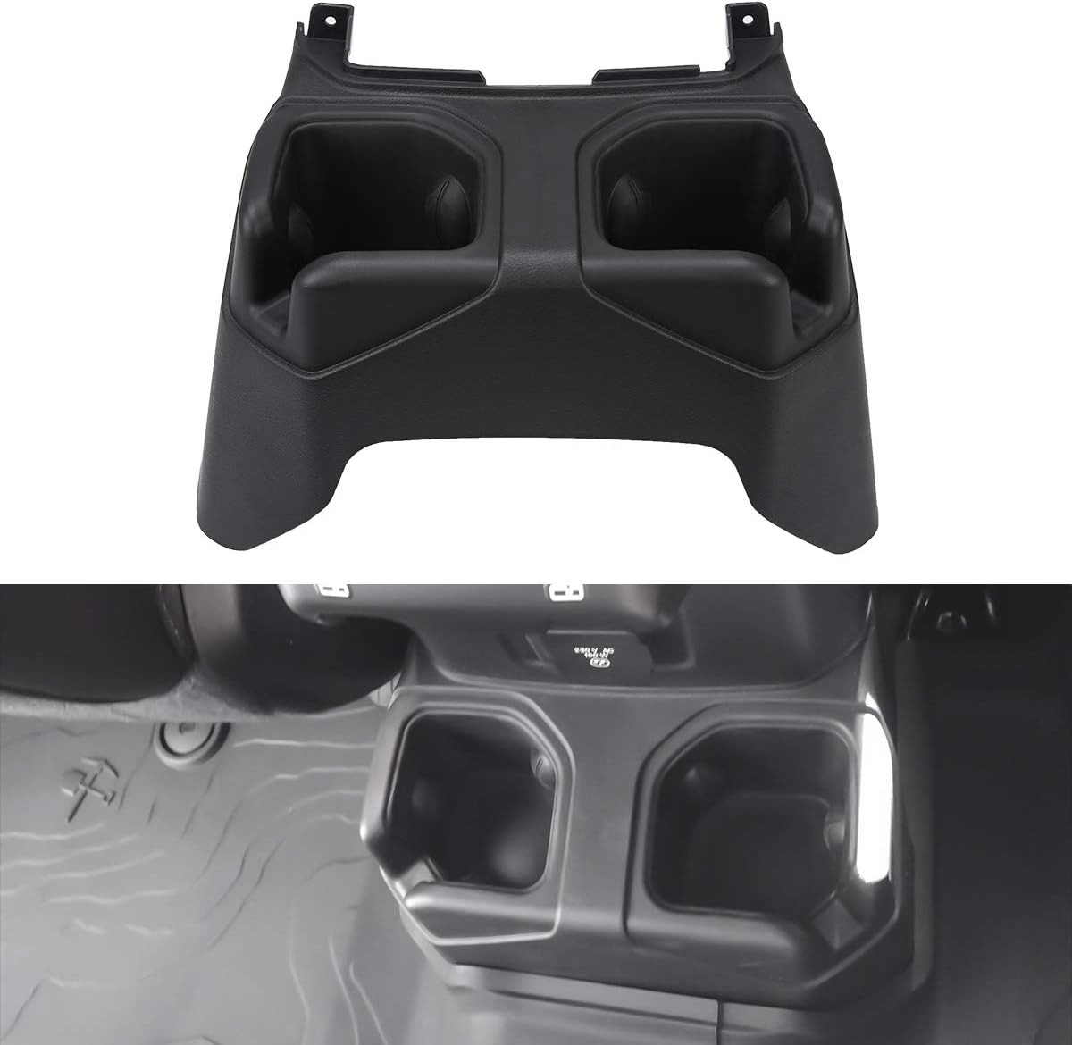 BORDAN Jeep JL Rear Cup Holders Cap Rear Console Mounted Drink Holders for Jeep Wrangler JL 2018 2019