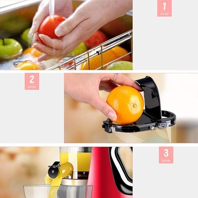 Extractor de Jugos Prensado Frío Boca Ancha Motor Silencioso 150W miniatura 4