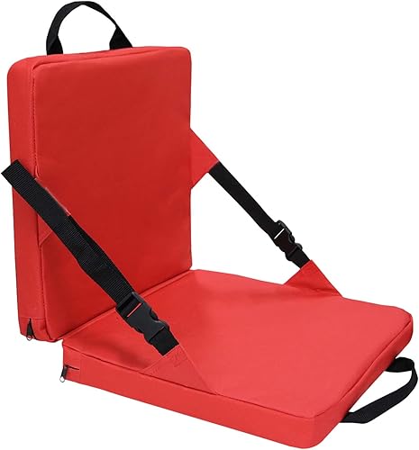 Cojín portátil, cojín para exteriores con respaldo, cojín de soporte deportivo, asiento deportivo portátil, cojín de silla para eventos deportivos,