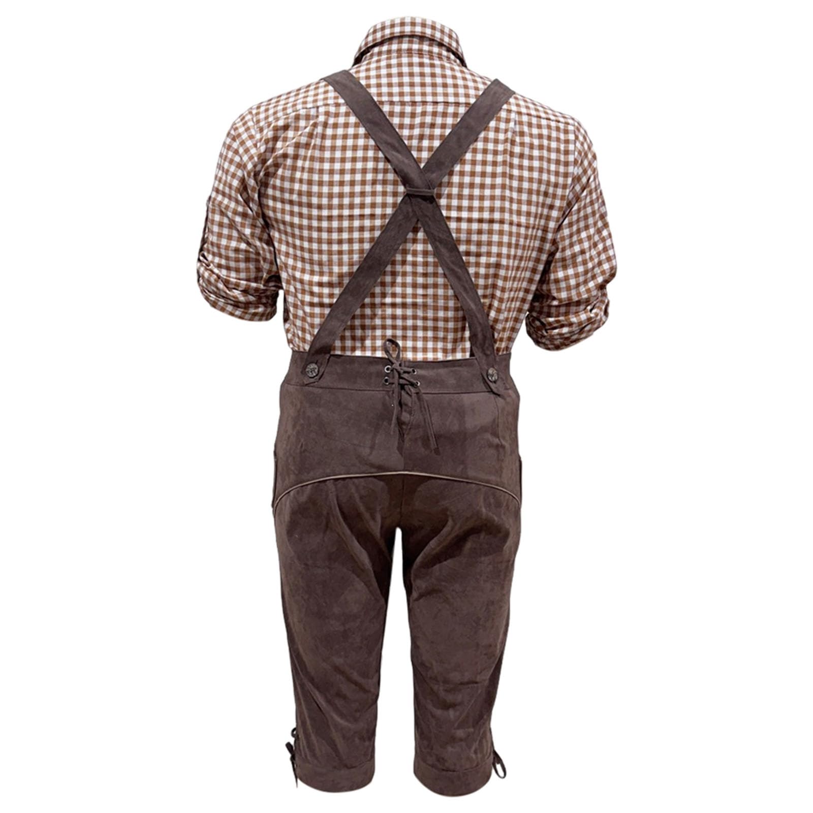 Oktoberfest Herren Outfit, traditionelle bayerische Hosenträgerhose für Erwachsene, Trachtenoptik mit stabiler Verarbeitung, perfekt für Herbstfestveranstaltungen, Festparaden und Cosplay-Anlässe