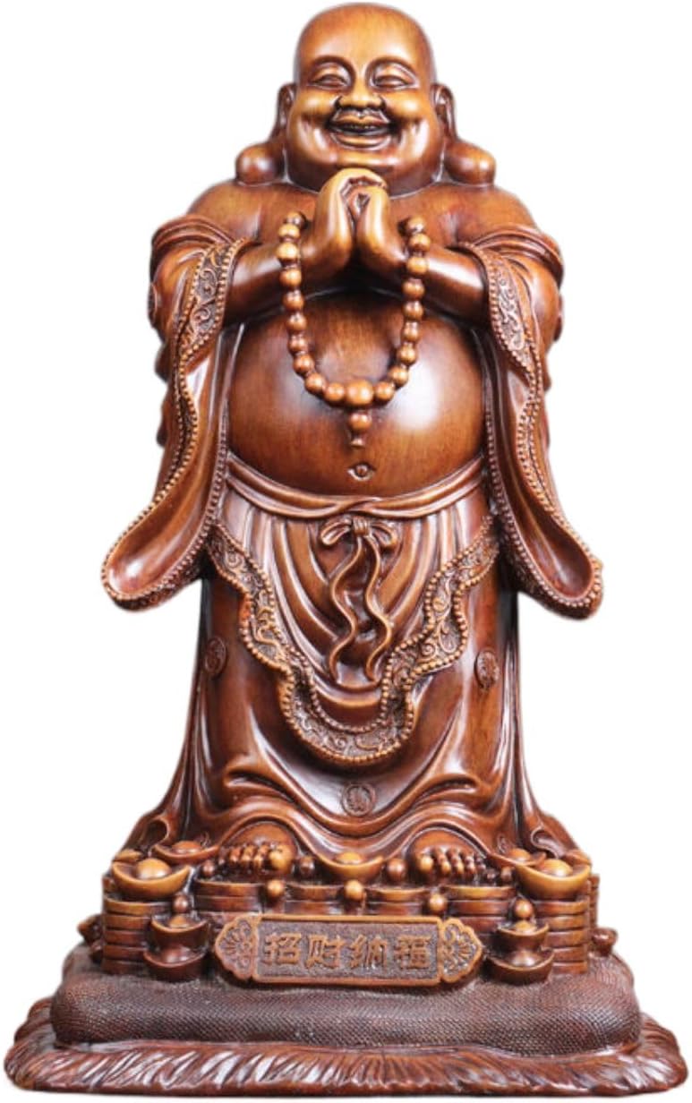 Laughing Buddha Maitreya Buddha Statue 弥勒佛摆件 Feng Shui Figurine Home Office Decor Chinese Gifts 客厅招财佛像供奉大肚笑佛家居饰品办公室开业庆典礼品 8768