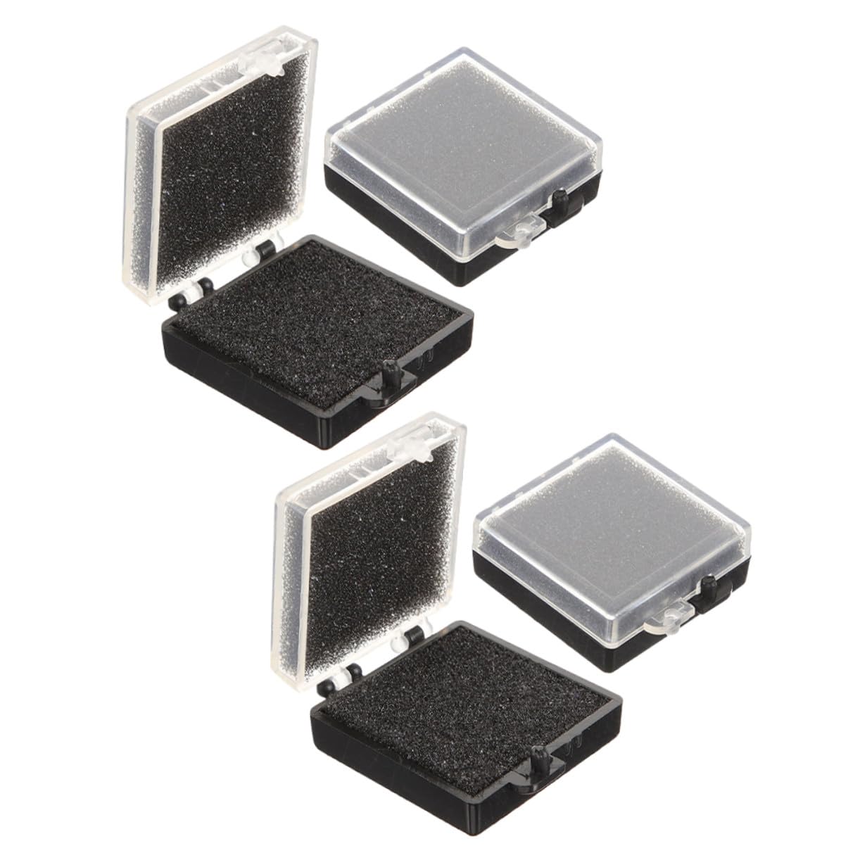 Healifty 4pcs Transparent Static Storage Box with Soft Foam Insert for Electronic Components Chip Sample Display Case Portable Organizer