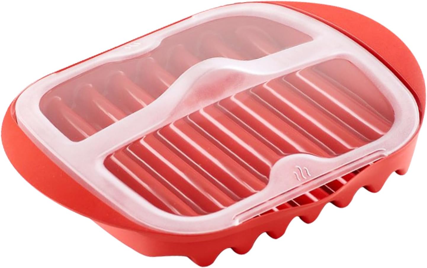 Microwave Bacon Tray with Splatter Lid, Microwave Easy Bacon Maker, Microwavable Bacon Grill Tray Make Crispy in Minutes