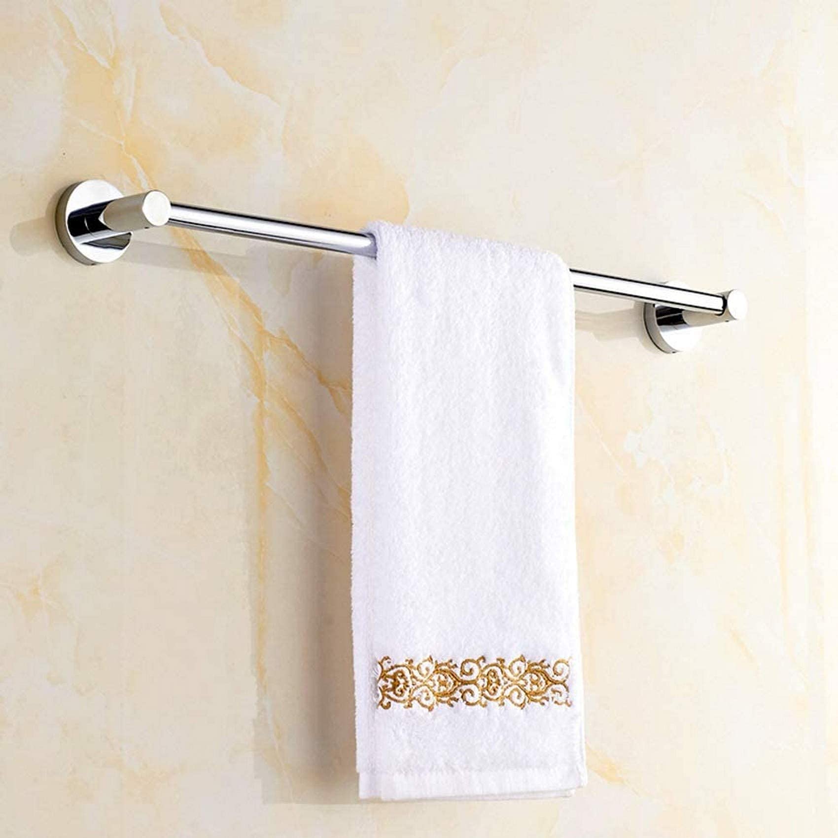 Porte-serviettes acier inoxydable simple mural de 40cm à 50cm pour salle de bain