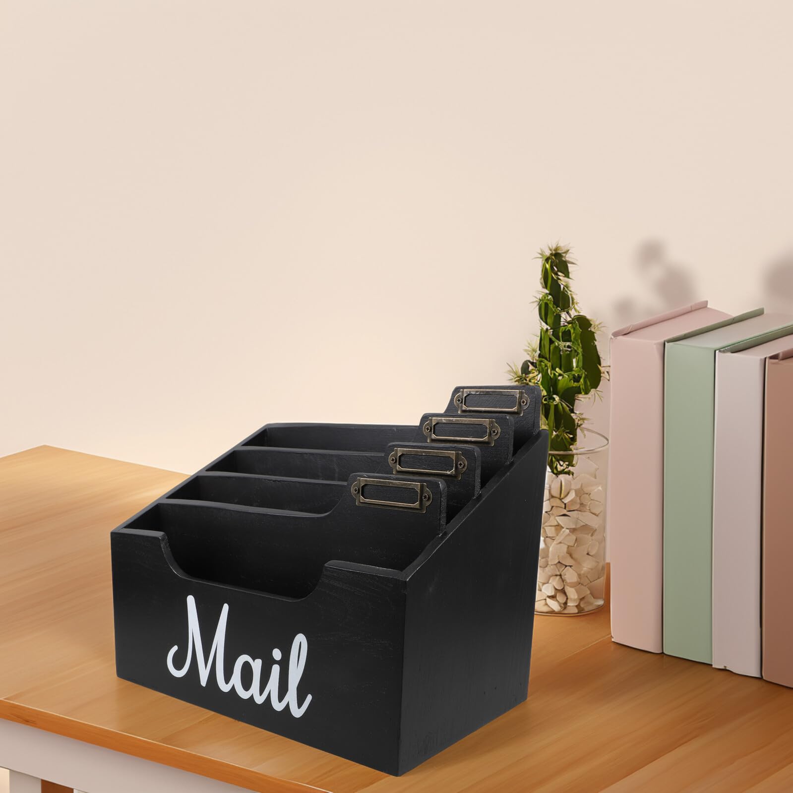 Holz Briefablage Schreibtisch Organizer ohne Montage Aktenhalter Postfach Rustikaler Landhausstil Büro Aufbewahrungsbox Homeoffice Dokumentenablage