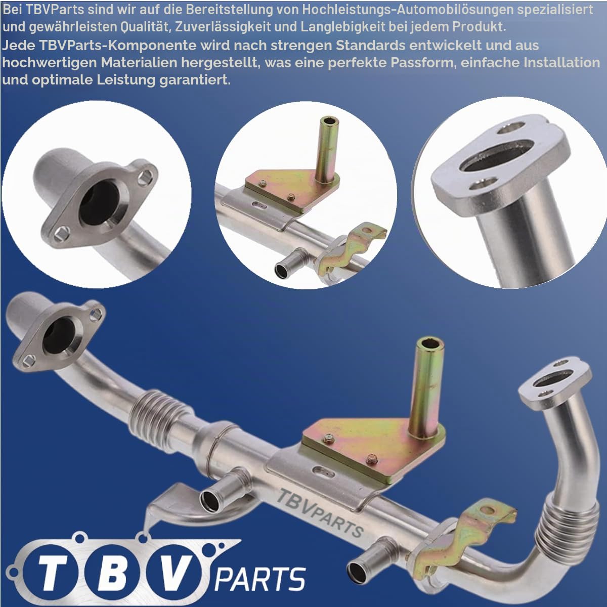EGR Kuehler fuer Abgasrueckfuehrung, praezise Passform, dichte Verbindung, ersetzt OE 14735MB41A 7485112898 5001870059 14735MB40A 284164X750, montagefreundlich, fuer F24M F24W 2.5