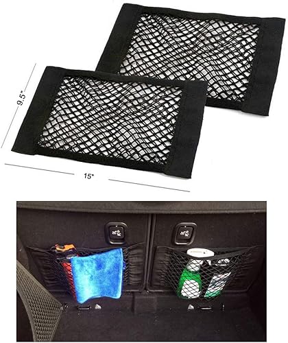Vista 5 de Universal Mesh Cargo Net Storage Net Wall Sticker Organizer Pouch Bag Storage Mesh Net for Car Trunk Storage Add On Organizers for Car Truck