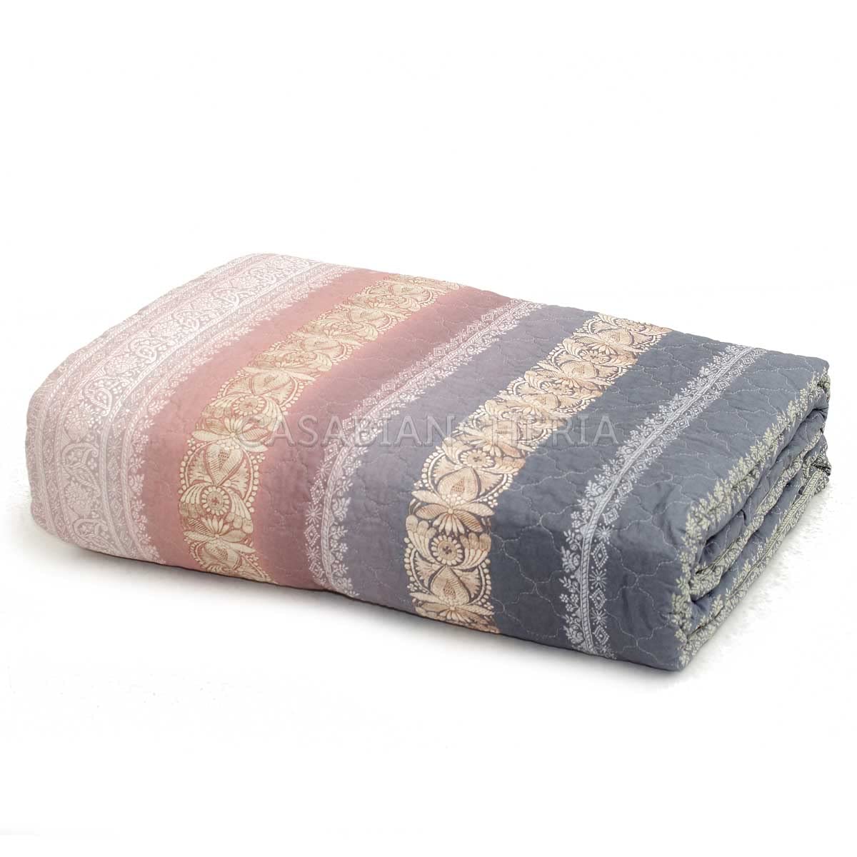 Telo Copridivano Bassetti Granfoulard - Cotone Puro, 350x270 Cm, Multiuso (Divano, Letto, Tavolo), Motivo Nairobi Caffè