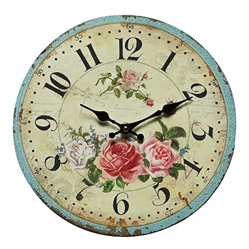 Ambiente Haus 84616 Horloge Murale Motif Roses 28 cm Cover