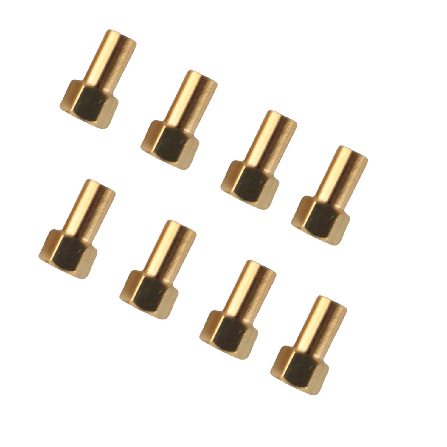 8Pcs Brass RC Hex Nut, Durable Wheel Lock Replacement for 1/24 Scale RC Crawler Off-Road Hobbyists and Enthusiasts