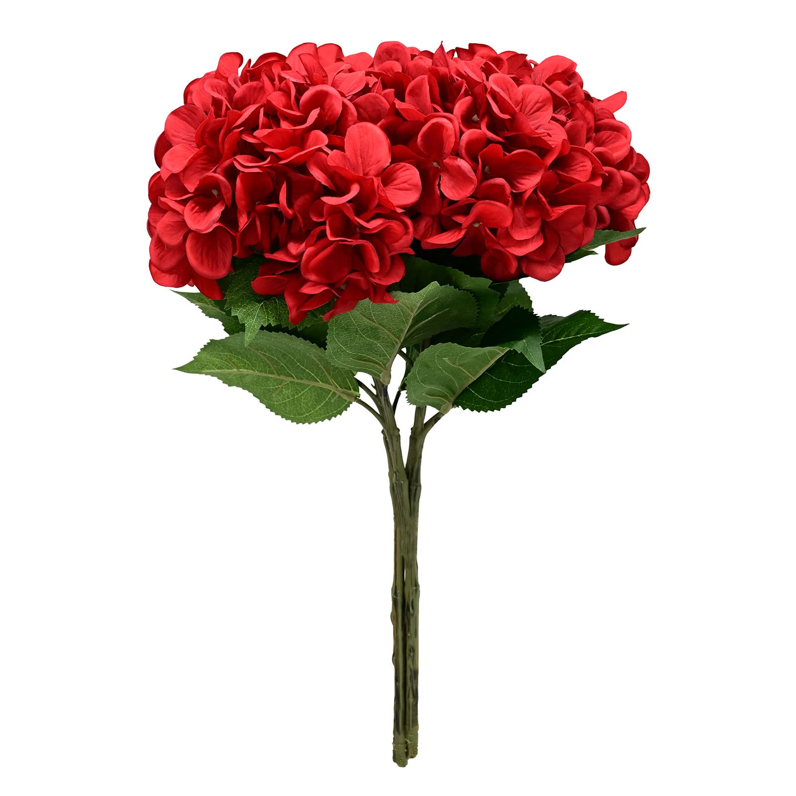 3 pezzi di fiori artificiali di ortensia verde come veri fiori di ortensia Decor Disposizione di nozze Fiori Decor Bouquet da sposa 3 pezzi