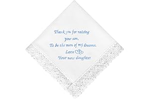 Something Blue Embroidered Wedding Handkerchiefs: A Cherished Keepsake for the Mother of the Groom