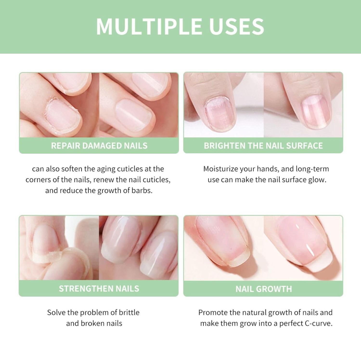 Cuticle Oil Pen for Nail, Natural Nail Strengthener & Growth Treatment, Nail Repair Oil for Damaged Nails, Promotes Nail Growth, Strengthens & Brightens Nails, Nail Care