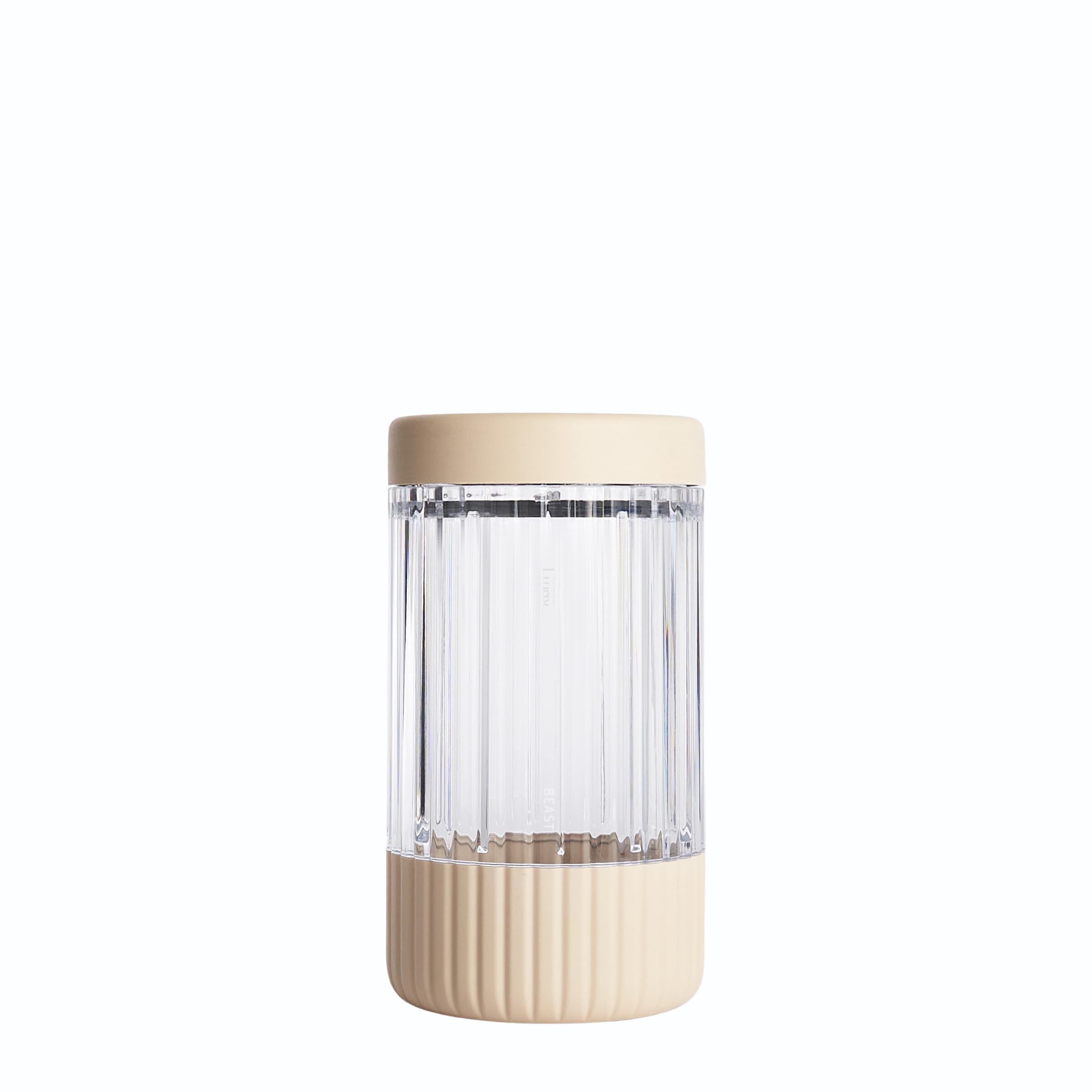 BEASTBlending Vessel for Mighty 850 and Beast Mini Blender, Ultra-Thick Tritan Blending Vessel + Storage Lid (640mL, Sand)