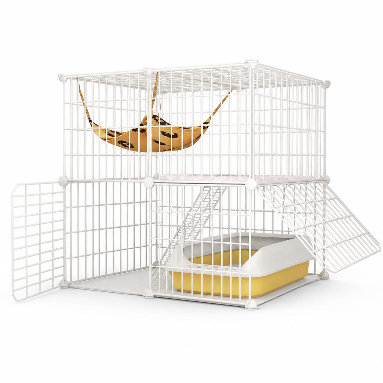 Gabbia per Gatti da Interno Anti, Con cuccia, 70x45x70 cm