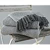 EHC Sprei, King Size, visgraatdesign, 100% katoen, sprei voor bank / bed, 220 x 250 cm, grijs
