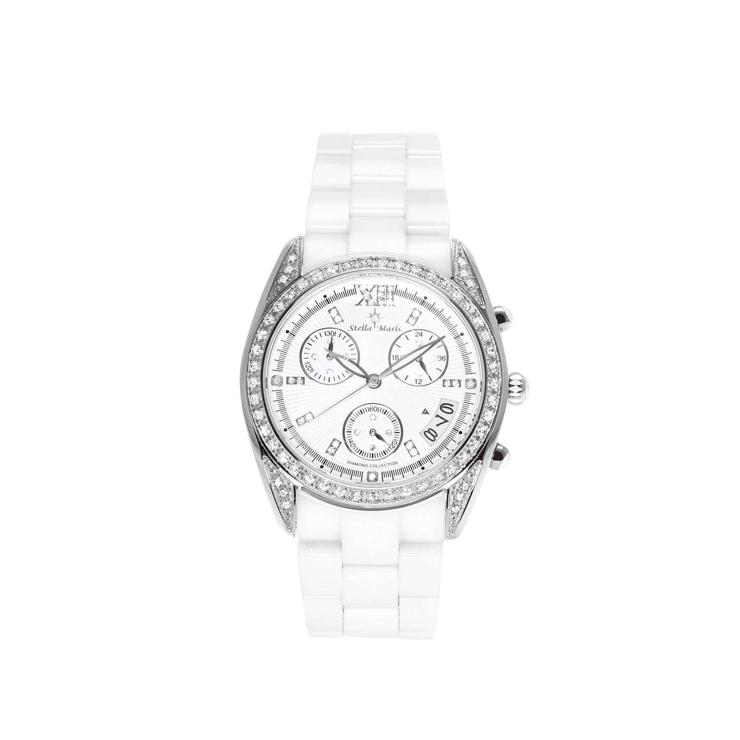 Stella Maris - STM15F1 - Orologio da donna Analogico al quarzo Quadrante bianco Cinturino in ceramica Bianca