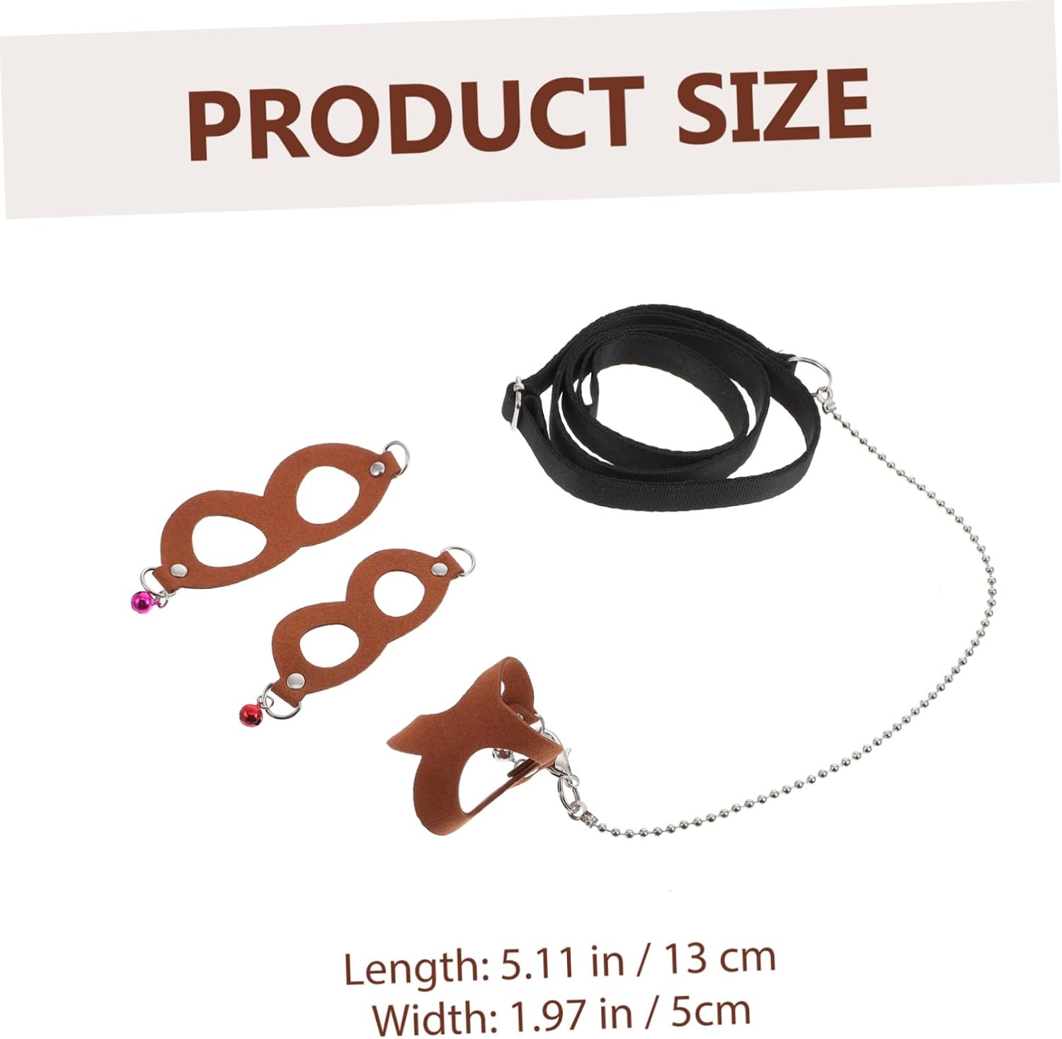 MERRYHAPY Adjustable Sugar Glider Leash Brown Traction Rope for Small Pets Bite Resistant Outdoor Walking Accessory
