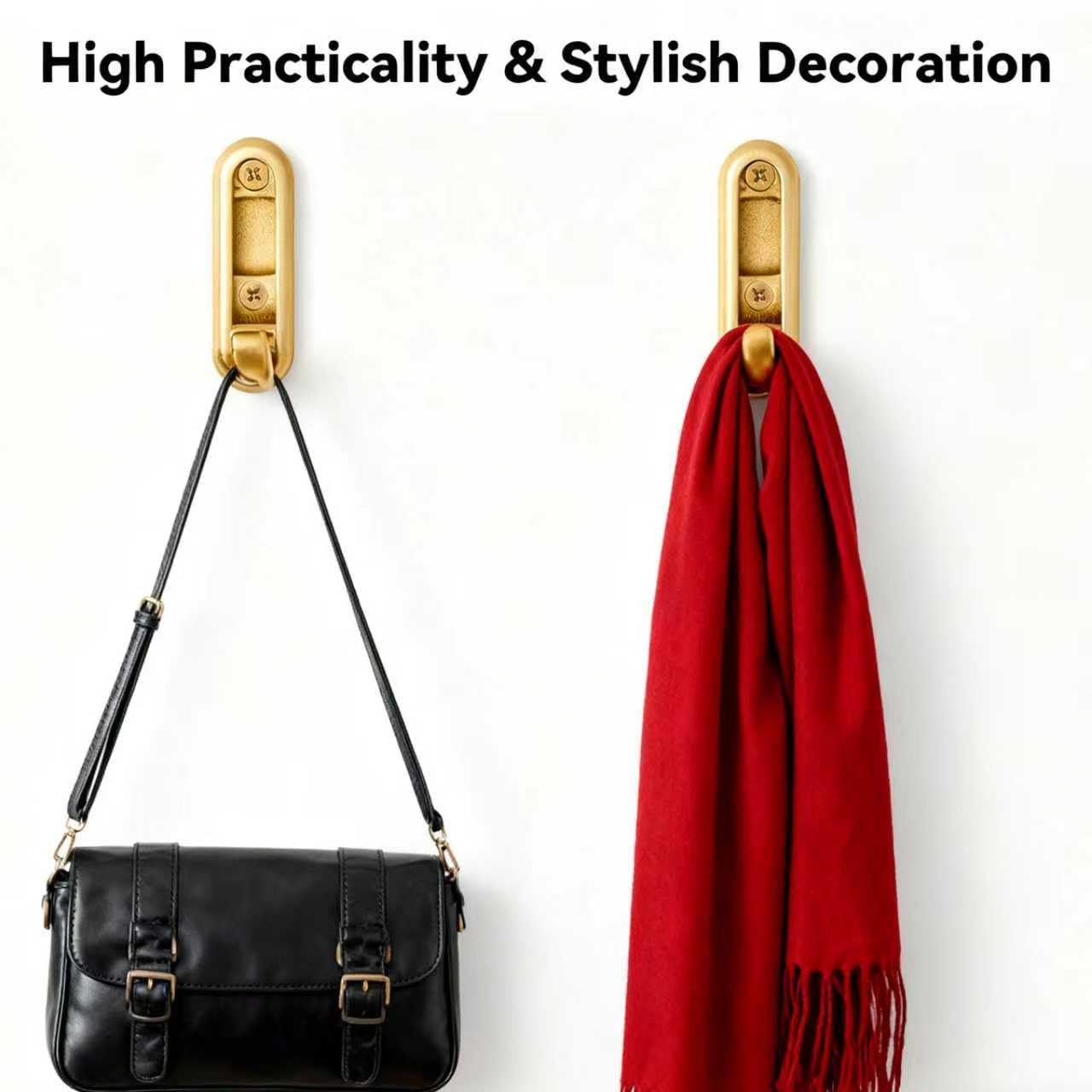 Ganchos de pared plegables, 4 ganchos plegables de metal, ganchos plegables de pared, para colgar abrigos, toallas, ropa, sombreros, bolsas y llaves
