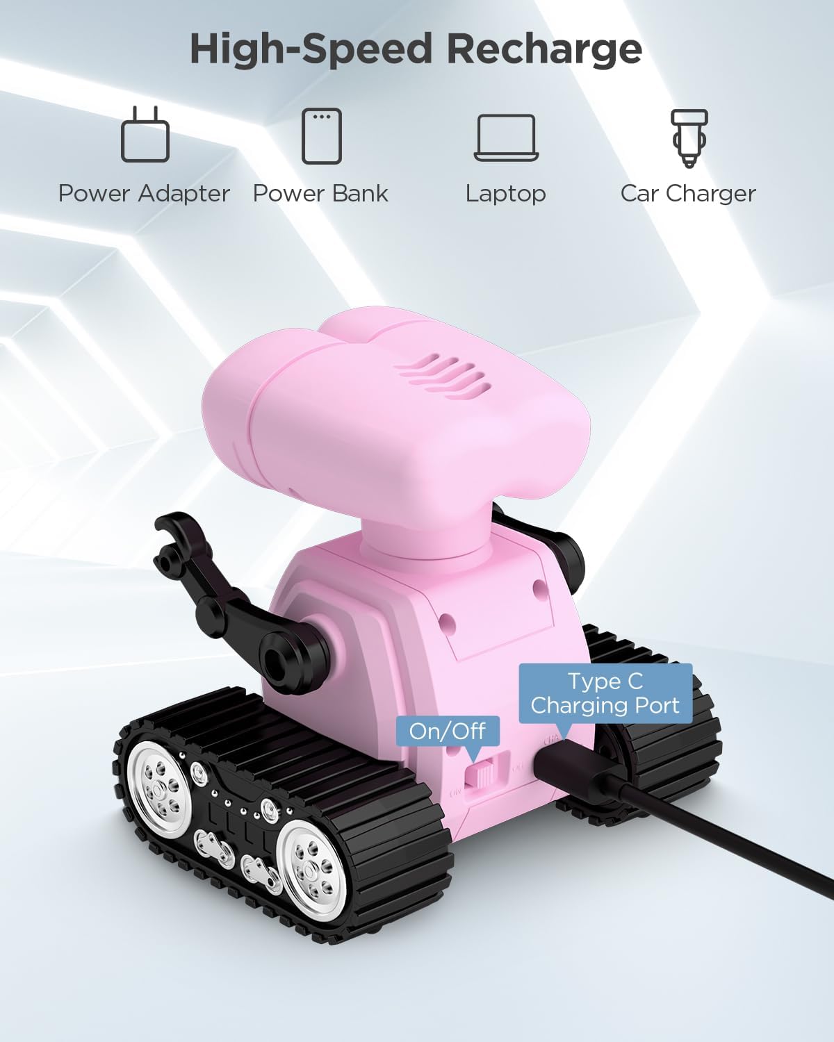 Robot Toys for Kids, Rechargeable Remote Control Robot Toys with Walkie Talkies, Programming, Gesture Sensing, Music, Changeable Eyes Function, RC Robot Toys Gifts for 6-12 Year Old Boys Girls