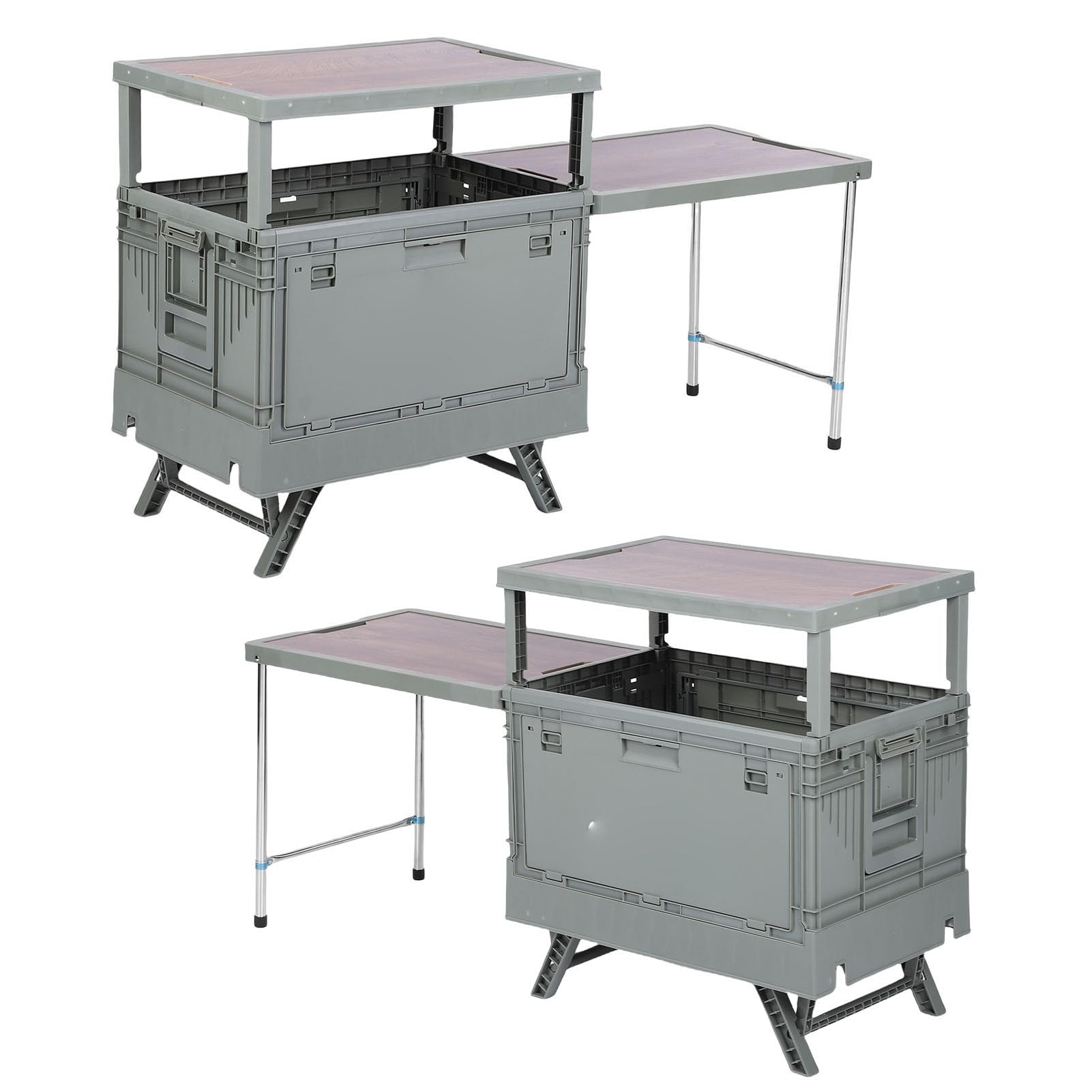 Fdit Caja Plegable de Camping con Tabla Multifuncional Organizador
