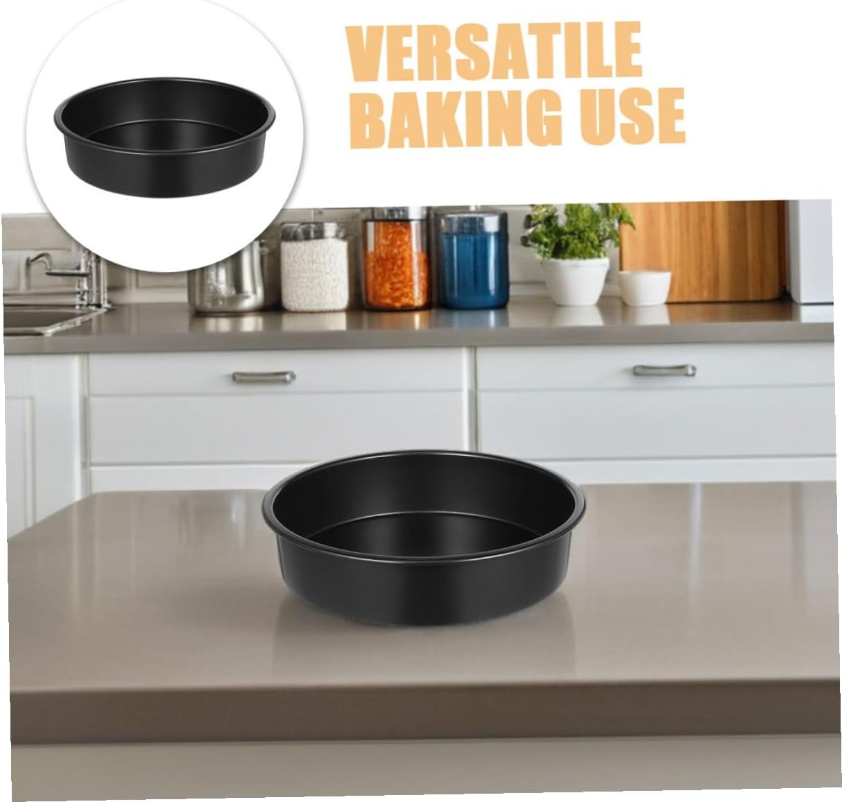 BESPORTBLE 3pcs 8 Inch Nonstick round Cake Mold Set with Solid Bottom, Oven-safe Baking Pans for Layer Cakes and Pastries, Home Baking Bakeware
