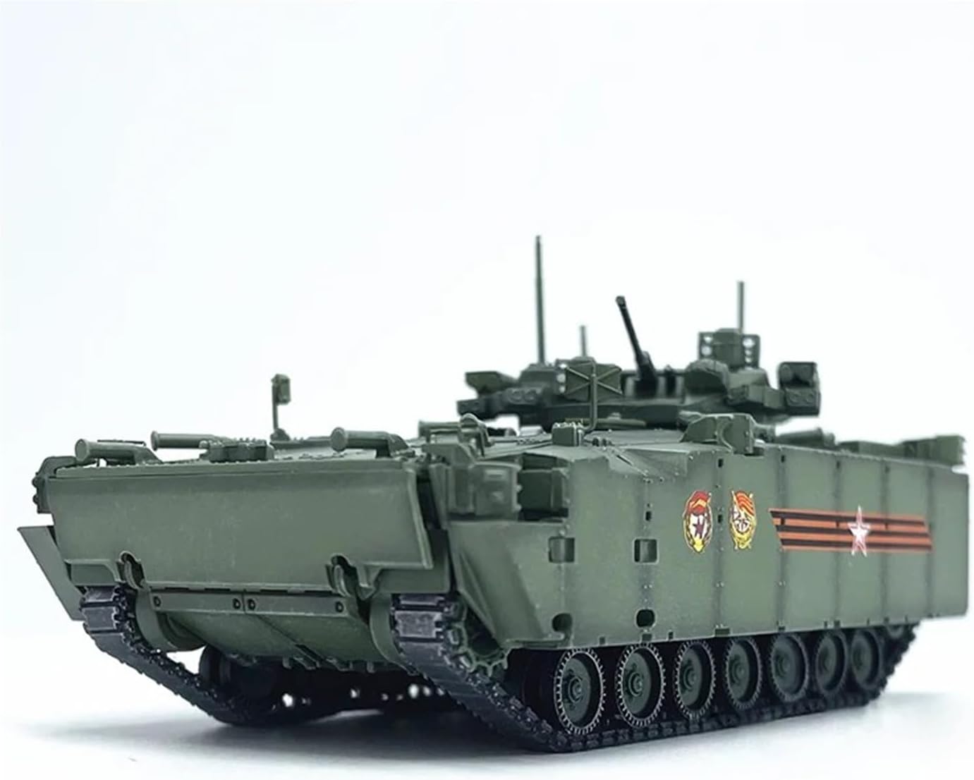 Realistic Tank 1:72 Scale for Russian Kurgan 25 Infantry Tank Model Kit Static Die Casting Collectible Ornaments Static Tank Model
