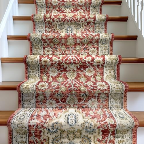 Well Woven Crimson Medallion Runner Rug (27x15')