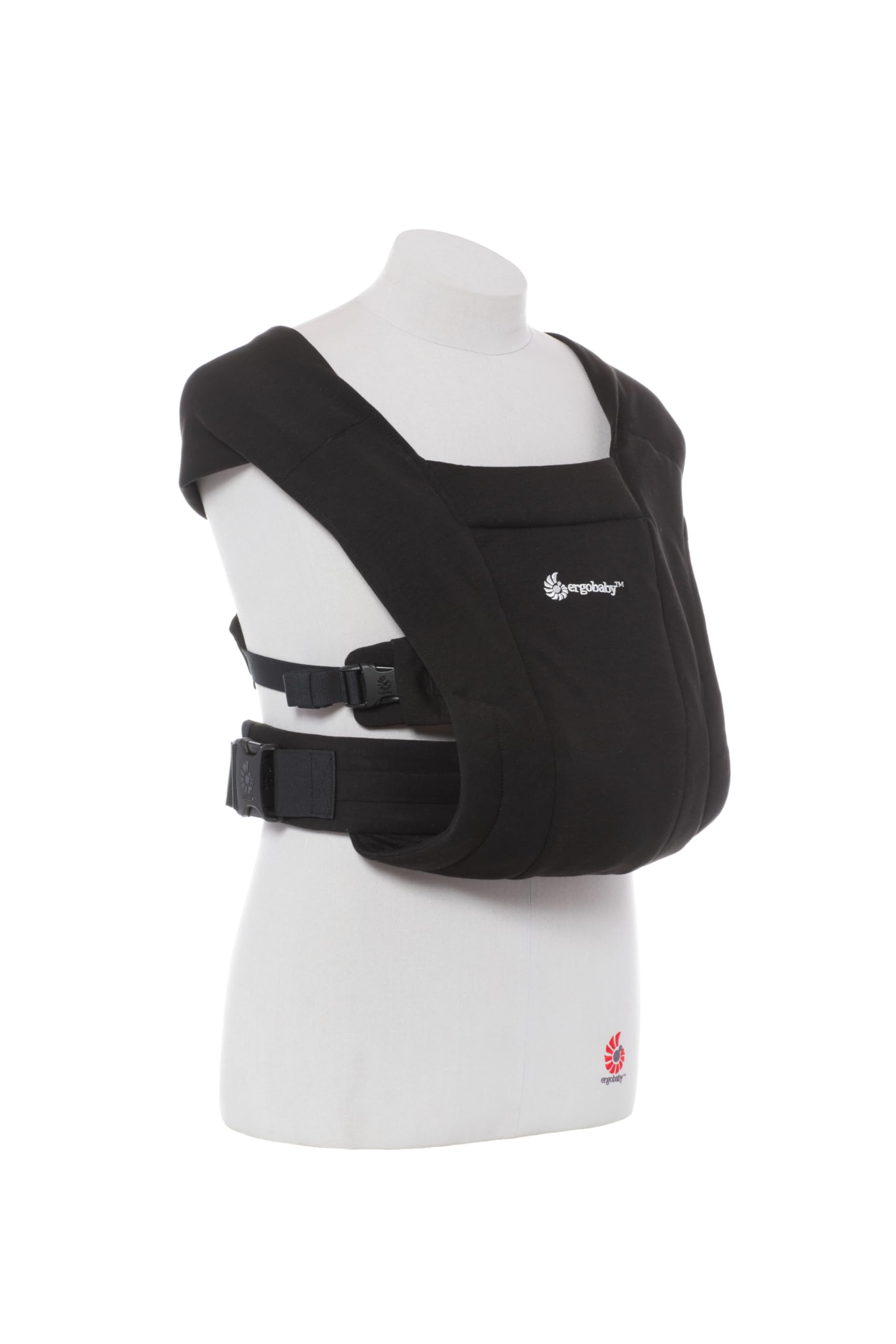 Ergobaby Embrace Porte Bebe Nouveau-ne Physiologique et Ergonomique Extremement Doux, Pure Black BCEMABLK - 5