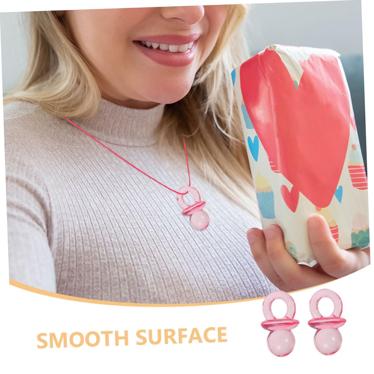 MOLUCKFU 150 Pieces Acrylic Baby Pacifiers Mini Pacifier Set for Baby Shower Safe Sturdy