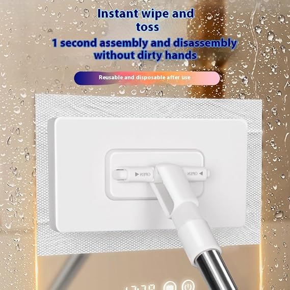 Mop Clip For Automatic Cleaning Mop With Pressure Clamping System And One Click Disassembly Feature Automatic Clamping Cloth One Click Disassembly Wet Wipe Clip