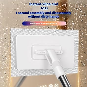 Mop Clip For Automatic Cleaning Mop With Pressure Clamping System And One Click Disassembly Feature Automatic Clamping Cloth One Click Disassembly Wet Wipe Clip
