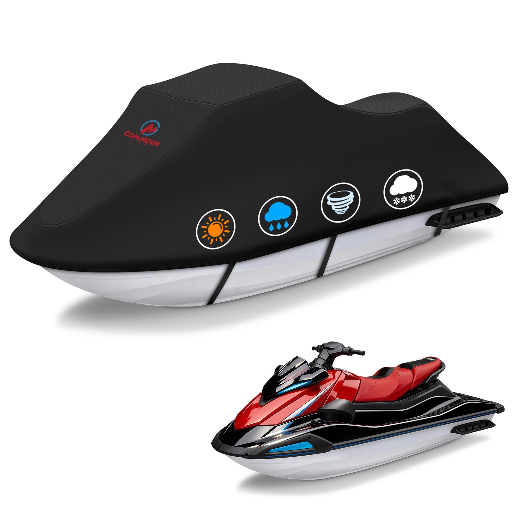 Photo 1 of Comnova Jet Ski Cover 115-120" - 600D Waterproof, Trailerable