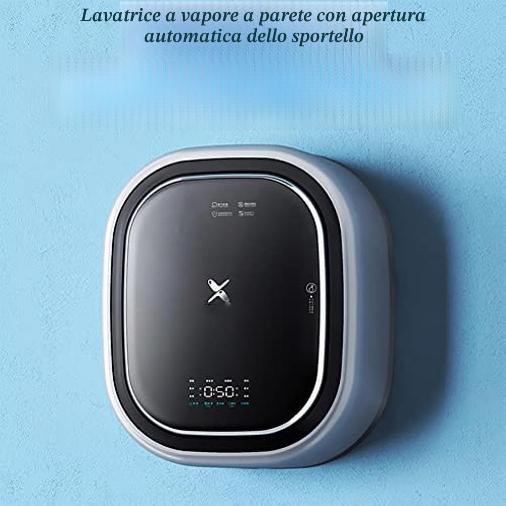 Mini lavatrici a tamburo a parete, lavatrice a carica frontale con capacità di 3 kg, lavatrice completamente automatica e centrifuga, per appartamenti da viaggio, dormitori, calzini, biancheria