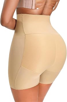 Women's Shapewear High Waisted Buttocks Lifted Belly Pants Buttocks Body Shaper for Women Plump Buttocks and Beautiful Shapeware Soft(Beige,Large)