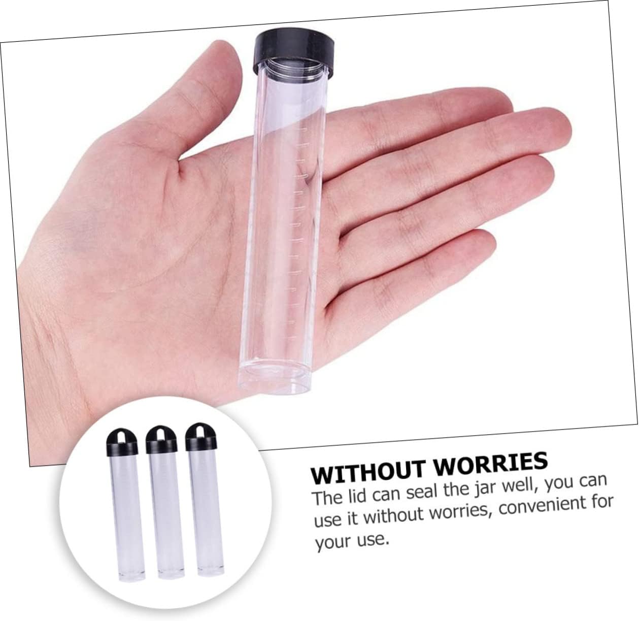 Angoily 30pcs Transparent Beads Storage Containers with Lids Versatile Tubes for Organizing Items Travel-Friendly Impact Resistant