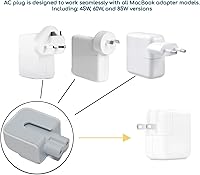 Vista 9 de Adaptador de enchufe de CA para MacBook Adaptador de pared Adaptador de corriente de enchufe de corriente para Mac Cargador de viaje Enchufe