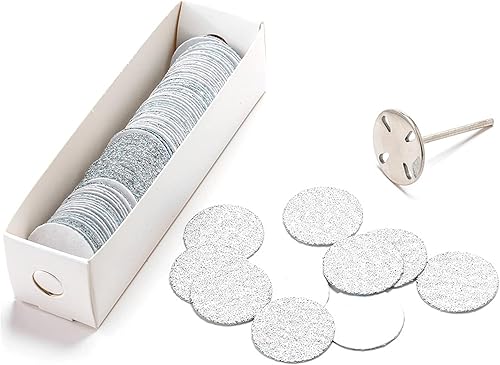 Vista 5 de 100 discos de papel de lija y 1 broca de metal, vástago de 3/32 reemplazable pedicura disco de lijado para eliminación de callos de piel muerta