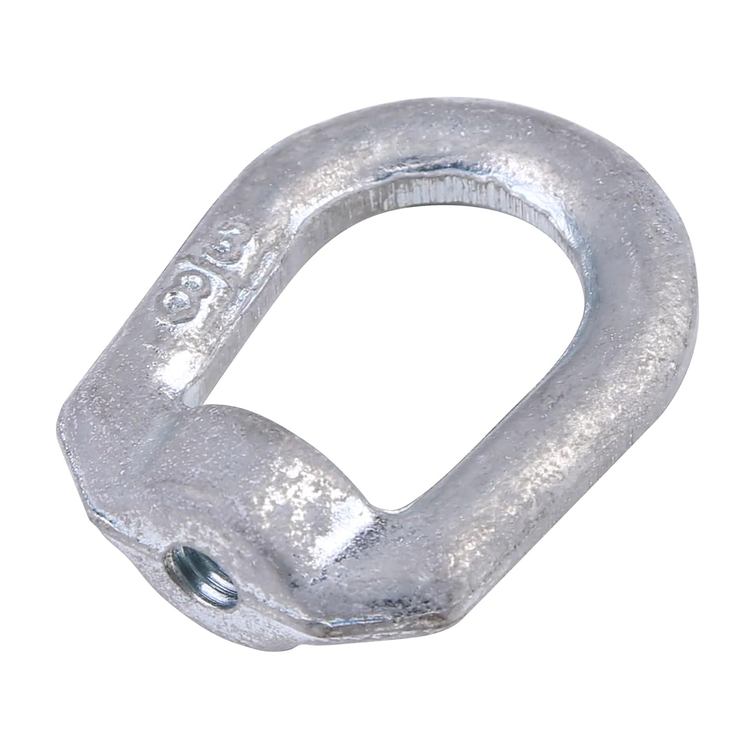 4 Packs Galvanized Steel Thread Lifting Bail Type Eye Nut 3/8" UNC Marine Grade, Female Thread Fastener Ring Shaped Eye Nut