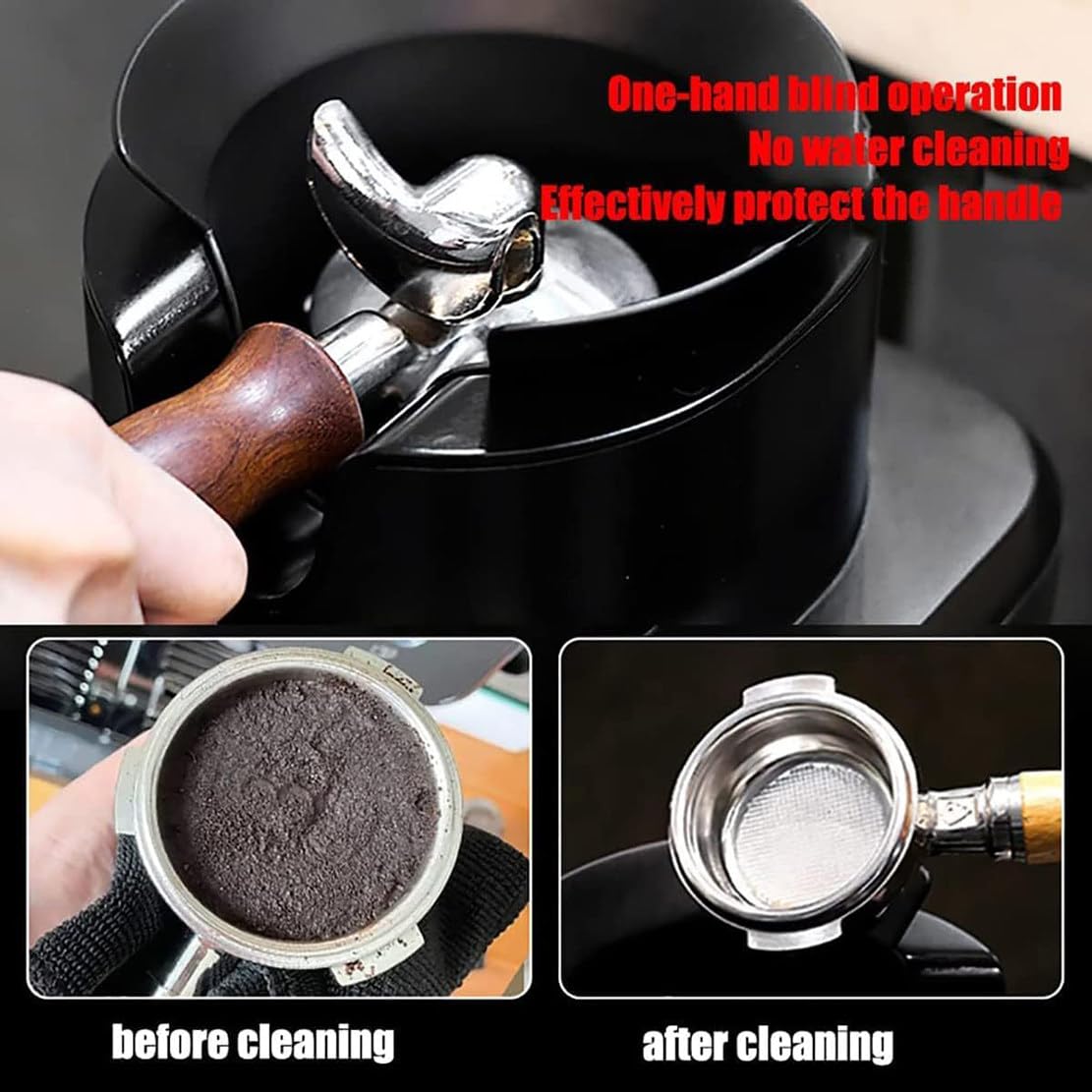 Máquina De Limpieza De Portafiltros Eléctrica, Cepillo De Limpieza De Portafiltros De Café 58mm, Limpiador De Portafiltros Automático 300 RPM con 3 Cepillos, Adecuado para El Filtro De Café