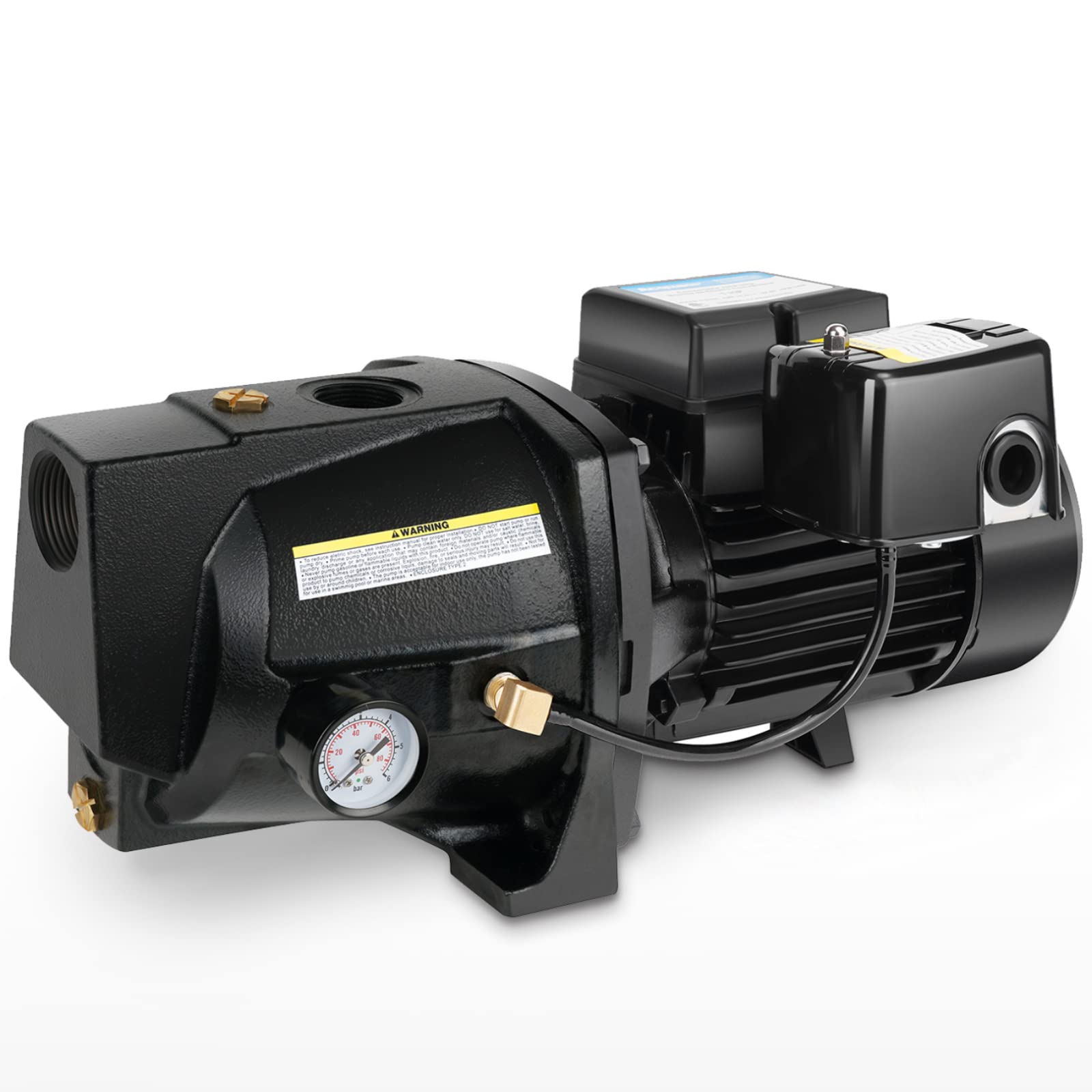 Buy Acquaer 3/4HP Shallow Well Jet Pump,Cast Iron, Well Depth Up to