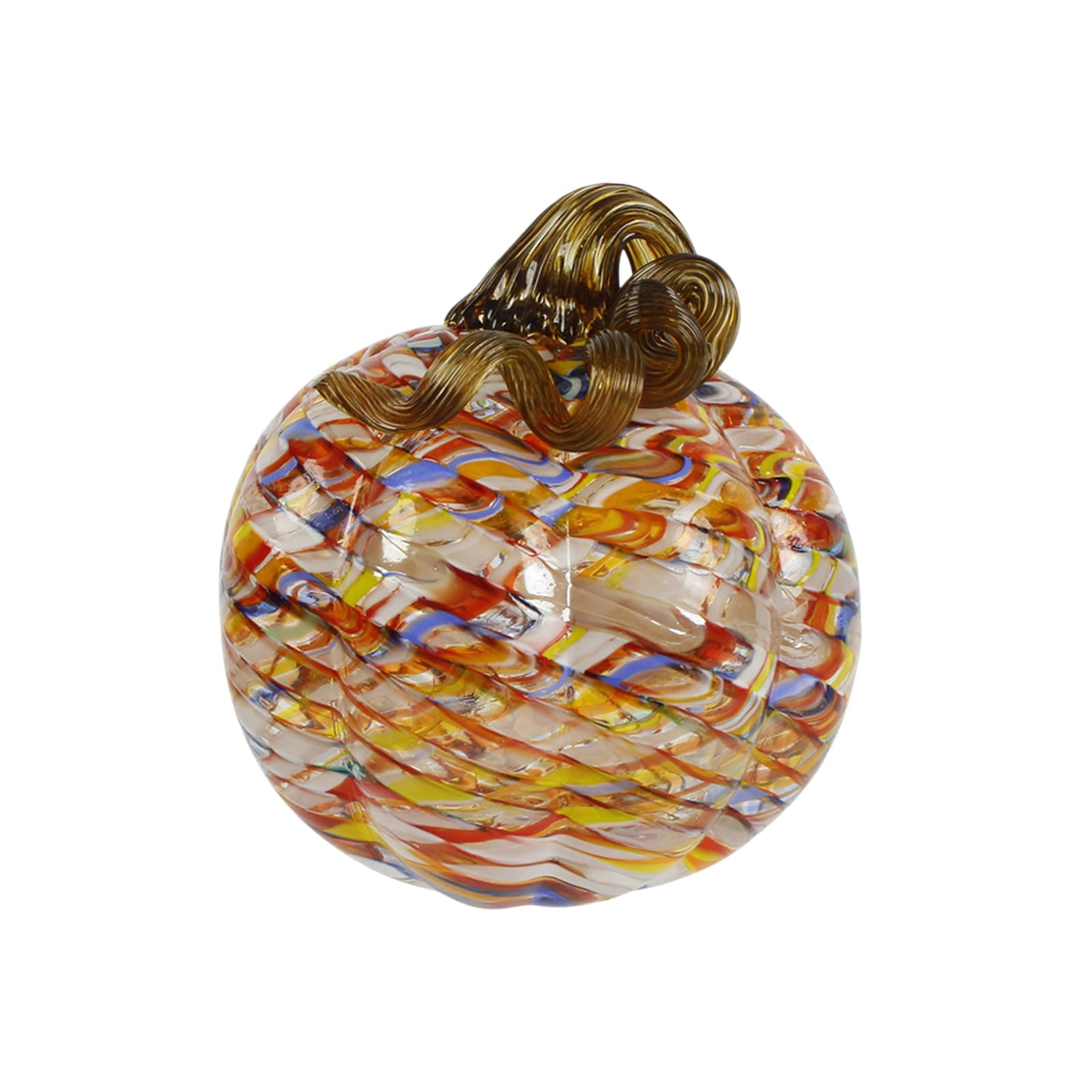 Limtula A Halloween Glass Pumpkin Pendant For Fall Harvest Decor Hand Blown Pumpkin Ornament For Mantel Shelf Nd Entryway Indoor Display Hand Blown Glass Pendant Decor Fall Ornament Halloween Utumn Harvest