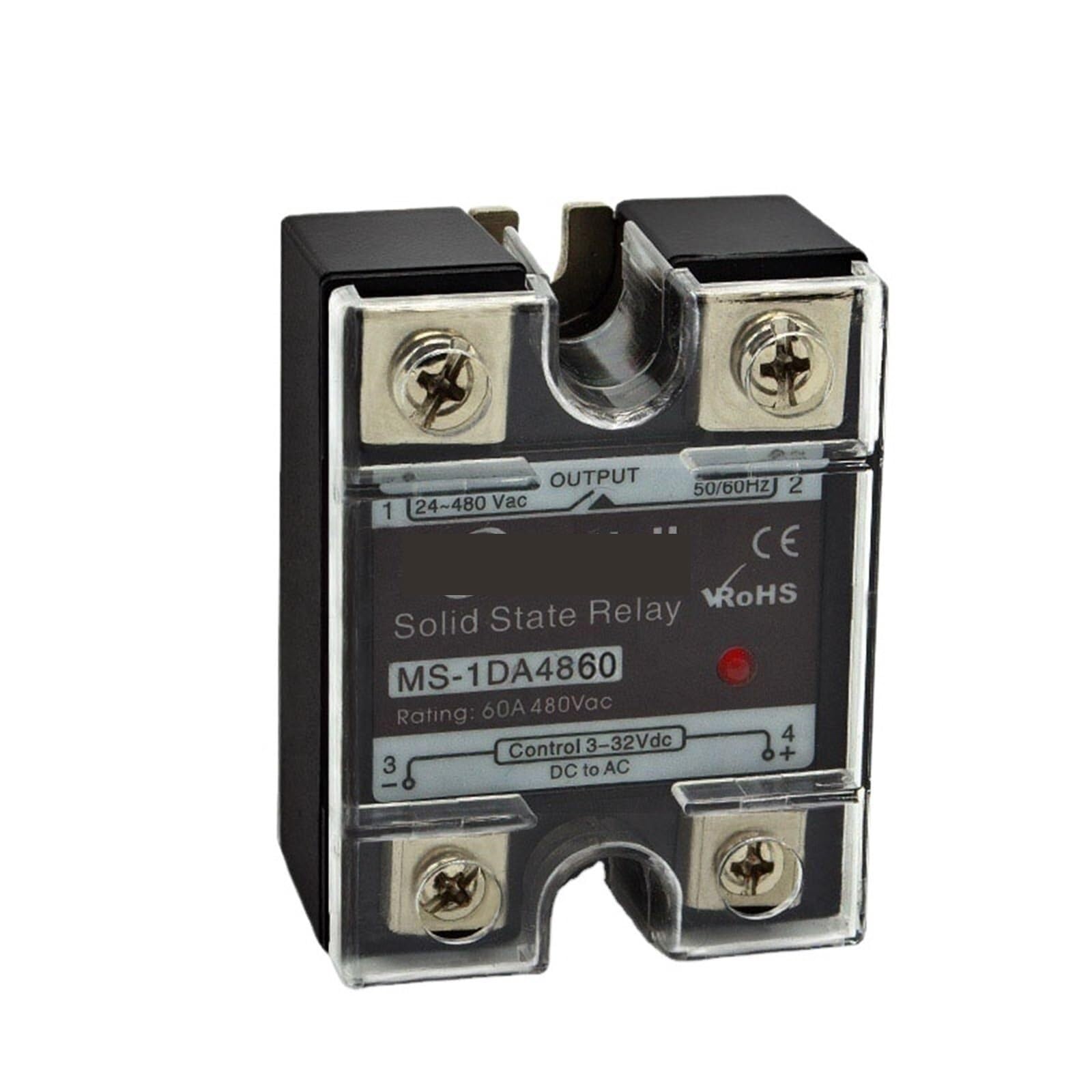 SSR-60DA relais statique MS-1DA4860 60A DC AC regulateur temperature four industriel