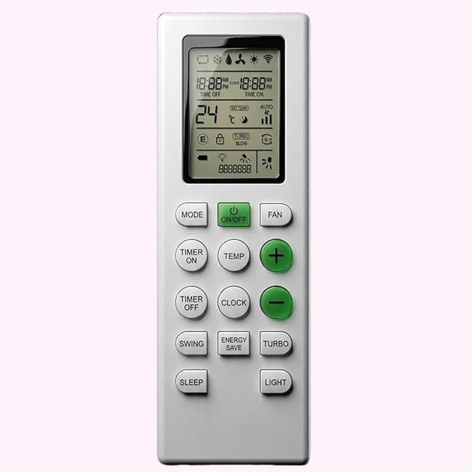 REFLECTIQUE AC Remote Control with LCD Display for Bluestar AC | No Backlight, Window & Split AC Compatible, Mode, Fan, Timer, Temp, Swing Functions-image-32